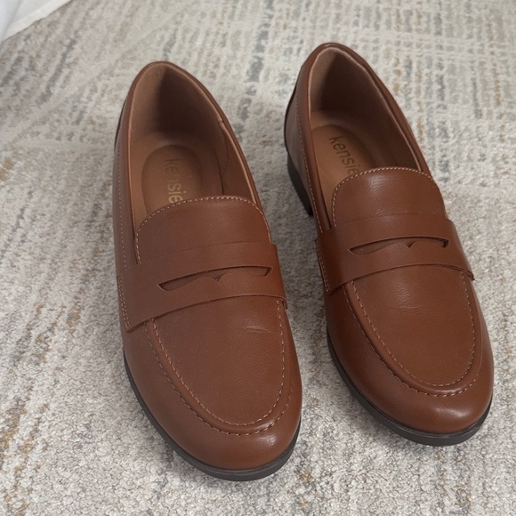 Kensie- Brown Leather Loafers - Picture 3 of 7